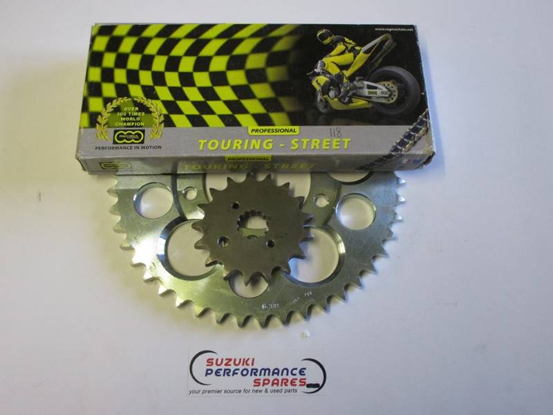 1985 Suzuki 700 GS700E O Ring Chain and Stainless Steel Sprocket 14/45 114L